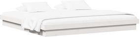 vidaXL Bedframe Wit 200 x 200 cm Massief Grenenhout