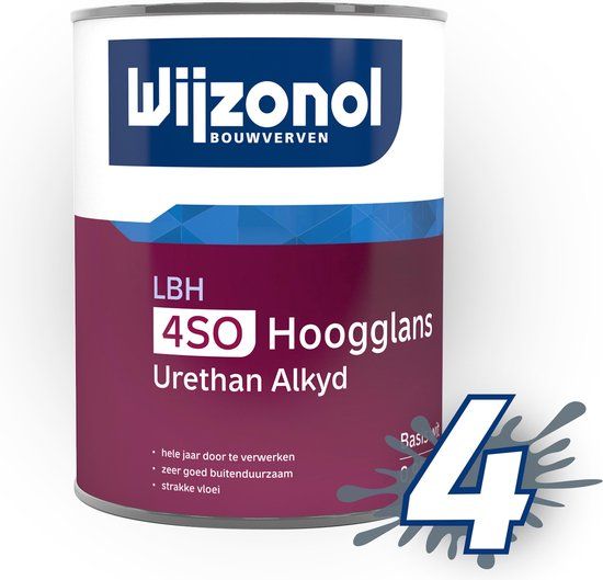 Wijzonol 4so Hoogglans 1 Liter 100% Wit
