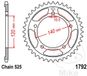 JT Tandwielen JTR1792.47 47T stalen achtertandwiel, zwart, 47 tanden