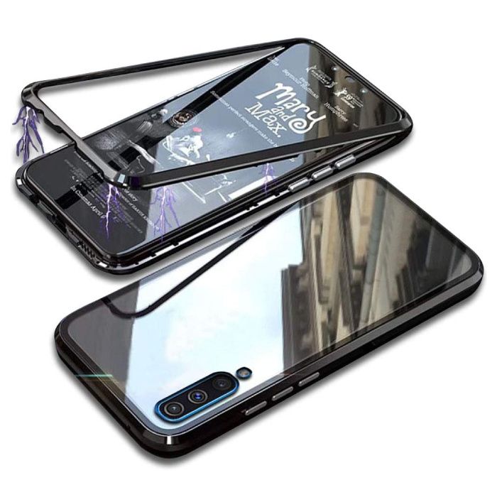 Stuff Certified Samsung Galaxy A50 Magnetisch 360° Hoesje met Tempered Glass - Full Body Cover + Screenprotector Zwart
