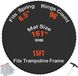 VEVOR Vervangende Trampolinemat voor Frame van 457 cm 96 V-Ringen 16,5 cm Veerlengte