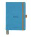 RHODIA 118576C - Hardcover Notitieboek Bullet Journal Goalbook Turkoois - A5 14,8 x 21 cm - Dot Stippen - 240 pagina's - Clairefontaine Wit Papier 90 g/m² - 3 Leeslinten, Elastieksluiting - Imitatieleer