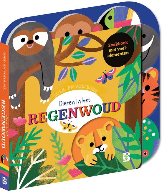 Dieren Standaard Uitgeverij Zoek- en voelboek 1 - Dieren in het regenwoud