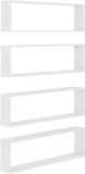 vidaXL Wandkubusplanken, 4 stuks, wit, 100 x 15 x 30 cm, bewerkt hout