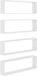 vidaXL Wandkubusplanken, 4 stuks, wit, 100 x 15 x 30 cm, bewerkt hout