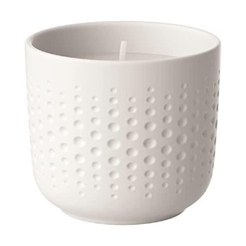 Villeroy & Boch - Manufacture Collier blanc geurkaars Parel Sparkle 8,5 x 8,5 x 9 cm, premium porselein, 40 uur brandtijd