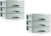 PLASTICFORTE Ladeblokje/bureau organizer - 2x - 3 lades - mintgroen