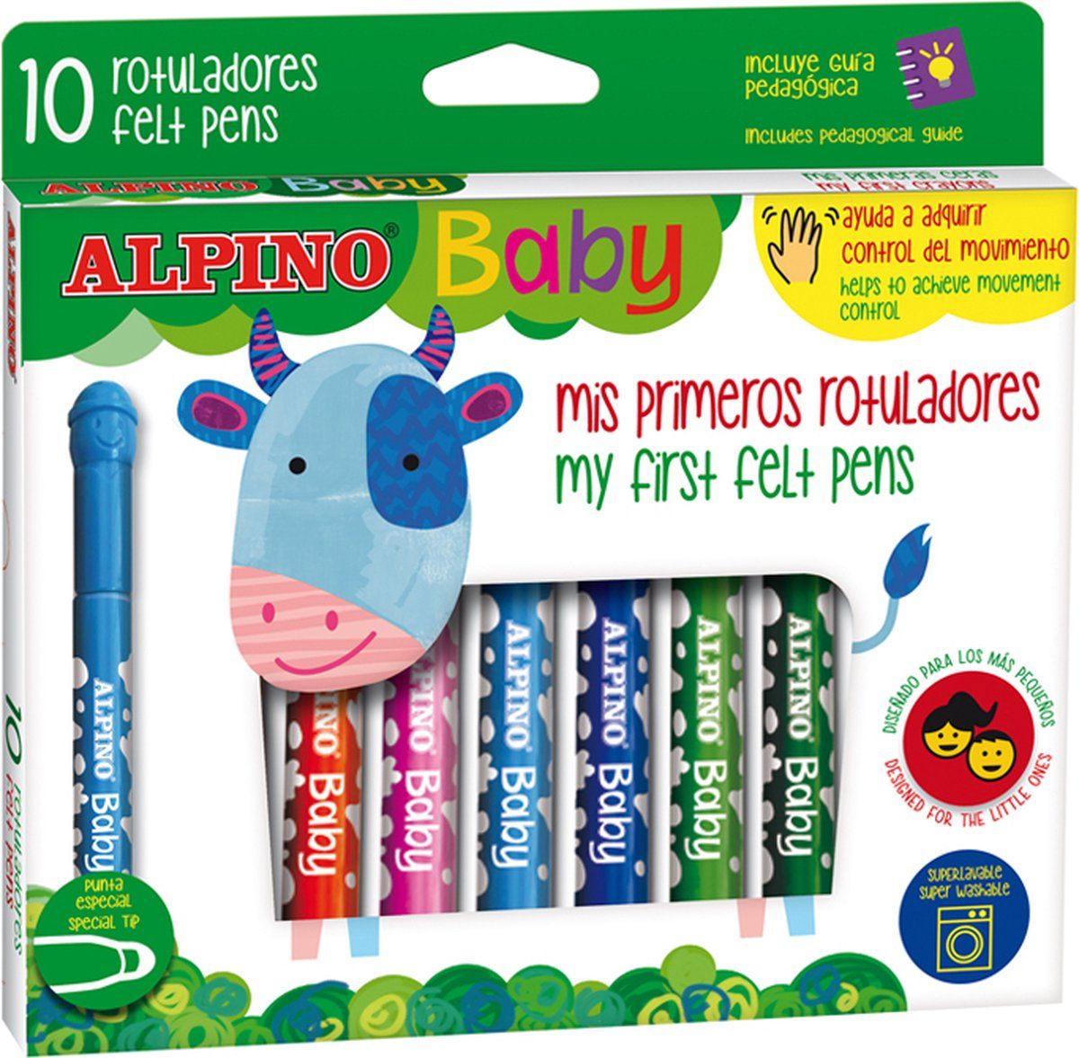 Alpino Doosje 10 kleurstiften Baby multi colour