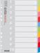 office products Tabbladen, 11-gaats, 10-delig, grijs-assorti, karton