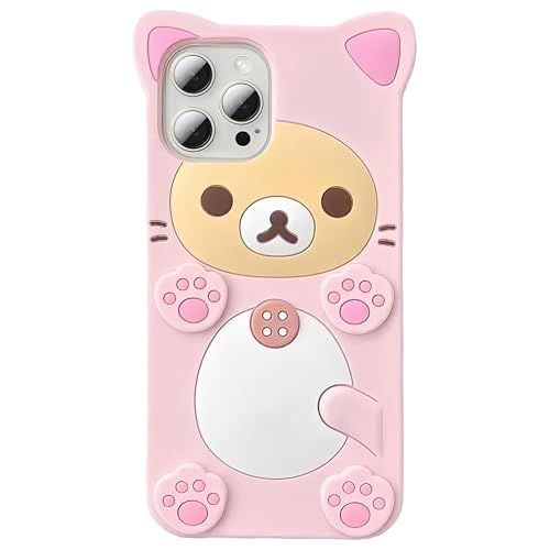 IAIYOXI Telefoonhoesje met schattige cartoonbeer voor iPhone 16 Pro Max
