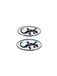 Quattroerre 14014 3D-stickers, ovaal, Geco, 2 stuks
