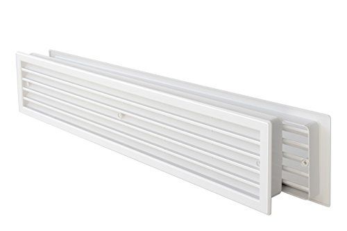 La Ventilazione PTT459B Telescopisch rooster van kunststof, rechthoekig, 452 x 90 mm, wit