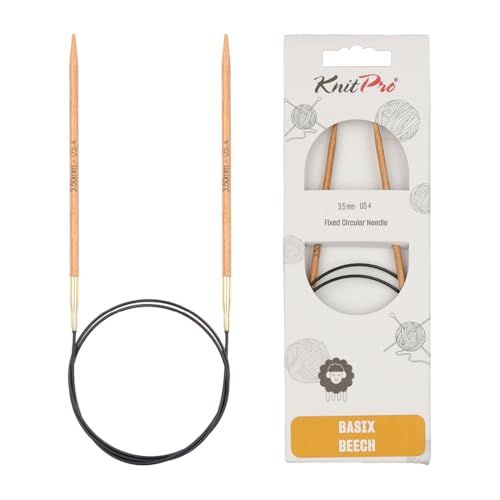 KnitPro Basix Beuken Rondelles 3,5 mm x 40 cm - Houten Breinaalden