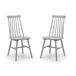 Julian Bowen Set van 2 Alassio spindel terug eetkamerstoelen - Grijs
