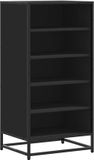 vidaXL Schoenenrek 48x38x97,5 cm bewerkt hout zwart