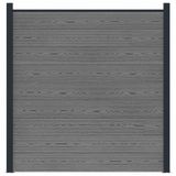 vidaXL Hekset 180 x 186 cm WPC en Aluminium Grijs