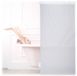 Merkloos Relaxdays douchegordijn - 80 x 240 cm - wit