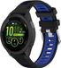 Strap-it Sport siliconen smartwatch bandje 20mm Zwart/blauw