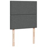 VidaXL Boxspringbed met matras, donkergrijs, 140x200 cm, gestoffeerd