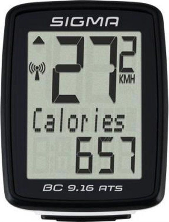 Sigma BC 9.16 ATS - Fietscomputer - Draadloos - Zwart