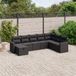 Maison Exclusive - Ensemble de meubles de jardin 8 pièces avec canapé et coussins, noir, en polyrotin