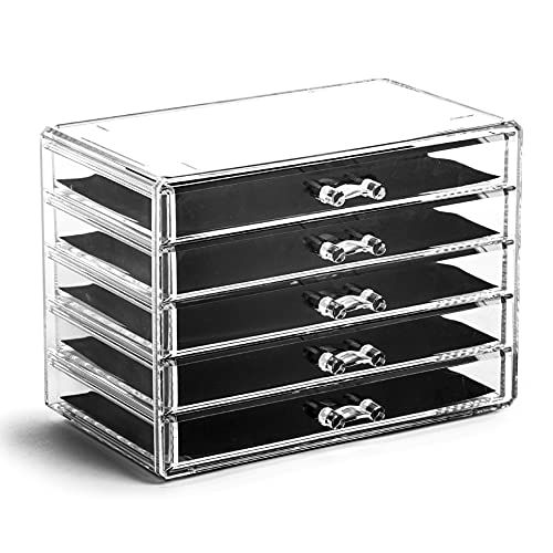BINO Fifth Avenue 5 lade transparante make-up organizer - DE MANHATTAN-SERIE