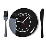 FLEXISTYLE Moderne wandklok crème tafel instelling, keuken, eetkamer, restaurant, 3D DIY,