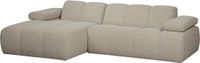 WOOOD Mojo Chaise Longue Bank Links - Bouclé - Beige Melange