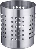 Westmark Bestek-/keukengereihouder, rond, diameter: 12 cm, hoogte: 13,5 cm, roestvrij staal, zilver