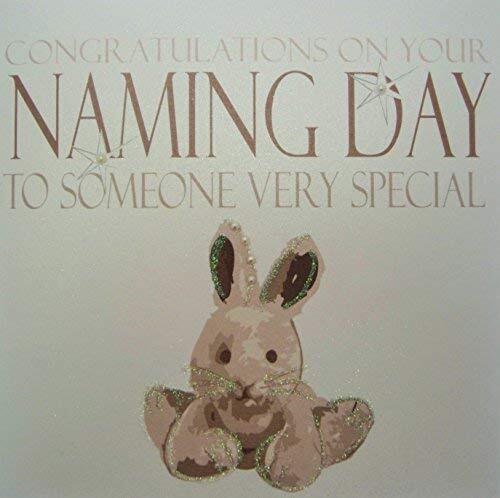 WHITE COTTON CARDS witte katoenen kaarten Gefeliciteerd Iemand Zeer Speciaal, Handgemaakte Naming Day Card, Code N204