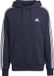 adidas Sportswear Essentials French Terry 3-Stripes Hoodie Heren Blauw S