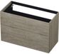 INK - Onderkast 2 Laden Push To Open 65cm Hout Decor - 1000x450x650 Mm - Greige Eiken