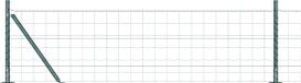 vidaXL Euro-hek met betonnen voetstuk 10 x 0,6 m PVC-coated staal mesh