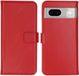 Selencia Echt Lederen Bookcase Hoesje voor Google Pixel 8A - Rood - Met Pasjeshouder