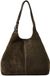 COCCINELLE Leren schoudertas C-Easy Suede Handbag Fango / Fango donkergroen