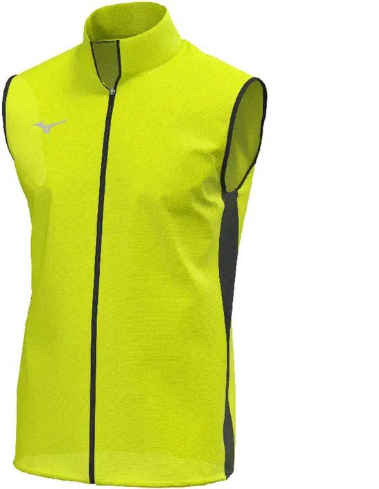 Mizuno Waterdichte Jas Mannen Geel XXS Polyester Lente/Zomer 2025