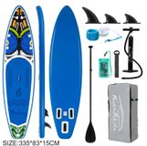 Stand-up paddleboard - SUPFR02D - 335 x 83 x 15 cm - Draagvermogen: 165 kg - Antislip oppervlak - Draagbaar - Set bestaande uit 7 delen - Geschikt voor volwassenen