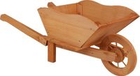 Urban Living plantenbak/bloembak kruiwagen - hout - 73 x 31 x 28 cm