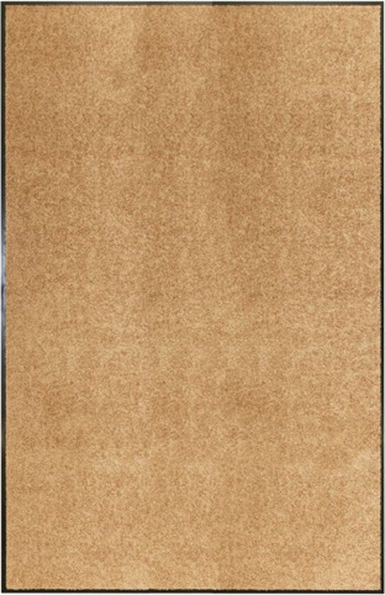 vidaXL Wasbare Deurmat - 120x180 cm - Crème - Wol