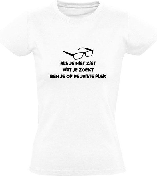 Sol's Dames T-shirt - opticien - bril - ogen - humor - Wit - S