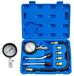 Manomètre de compression testeur de compression essence - Double échelle - 8 pièces - M10 M12 M14 M18