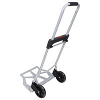 Meditool Opvouwbare steekwagen, 42 x 28 x 97 cm, draagbare transportwagen, maximale belasting 100 kg, automatisch inklapbaar, uittrekbare handgreep