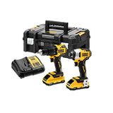 DeWalt DCK2062L2T-QW-KIT XR 18 V slagmoersleutel + slagmoersleutel + 2 accu's + koffer TSTAK II