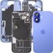 Apple Coque Batterie iPhone 16, Avec Châssis Central, Pièces Complètes, Bleu (Ultramarine), Échange Premium
