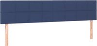 vidaXL Hoofdbord 200x5x78/88 cm Stof Blauw