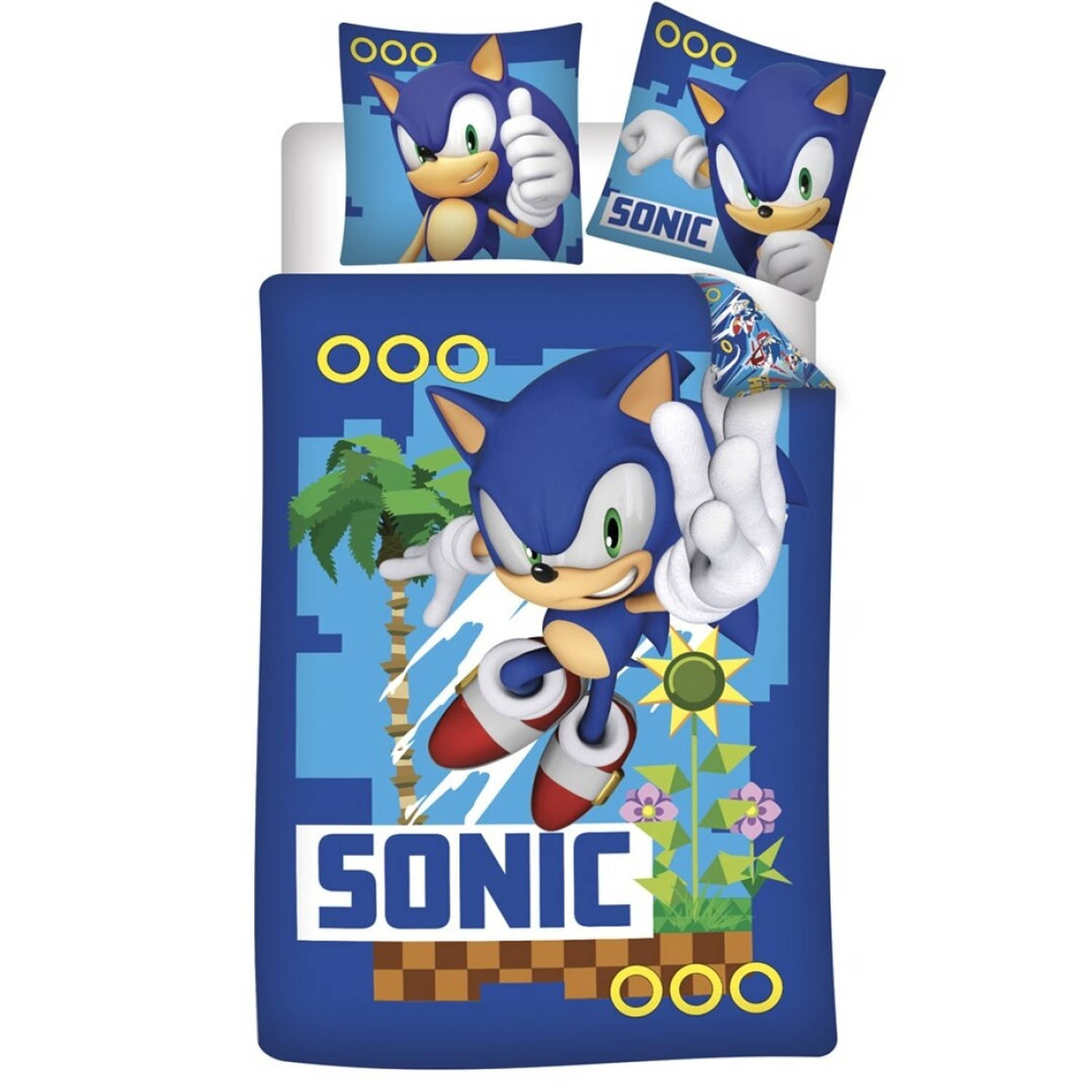 Sonic Dekbedovertrek Hedgehog - Eenpersoons - 140 x 200 cm - Polyester