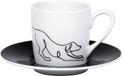 Könitz tasse à expresso avec soucoupe, "Hommage à Picasso - Le Chien", porcelaine, 85 ml