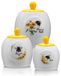 Omgoods - Set de 3 pots de rangement en céramique pour thé, café et sucre