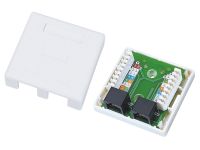 Alantec GN002 kabel-connector 2xRJ45 Wit
