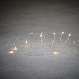 Luca Snoer met 20 warmwitte LED lampjes, 1,9m, zilver
